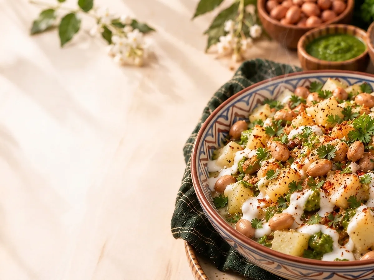 Aloo Peanut Yogurt Chaat