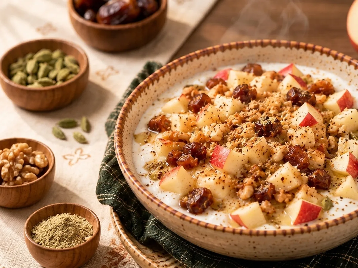 Apple-Date-Walnut Yogurt Bowl