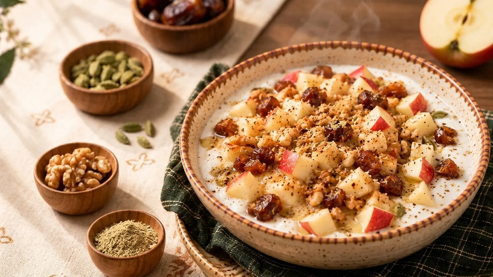 Apple-Date-Walnut Yogurt Bowl