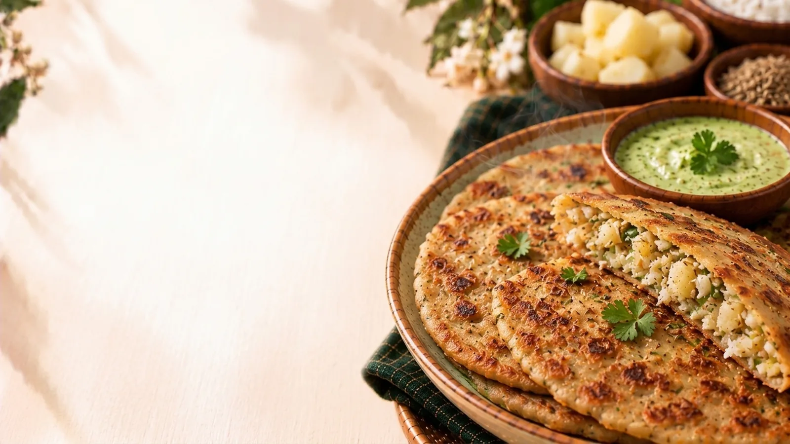 Coconut-Aloo Paratha