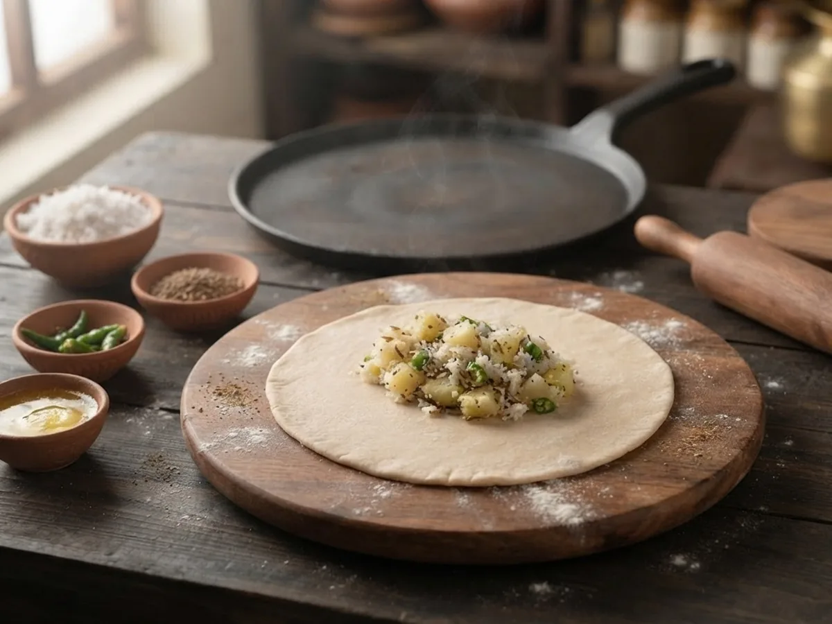 Step 3: Shape the Parathas