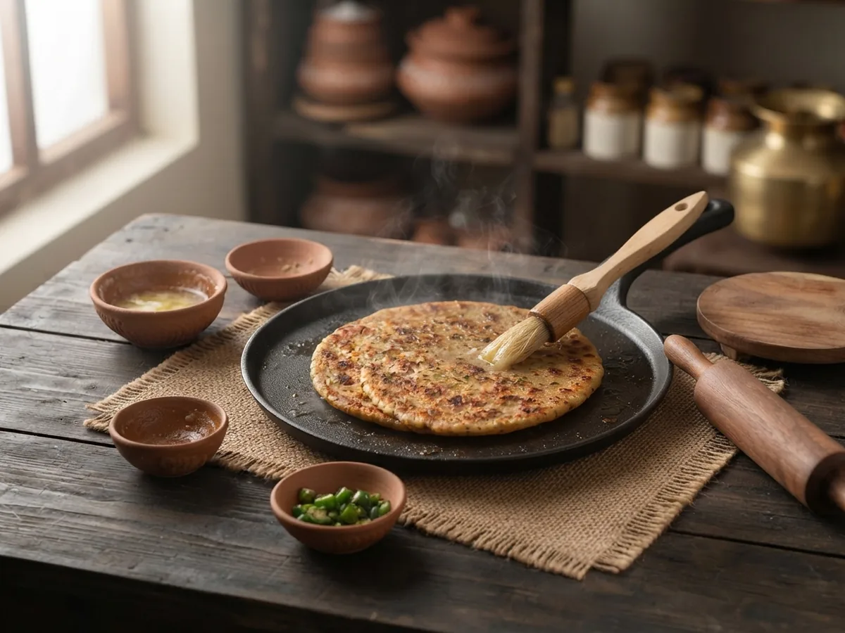 Step 4: Cook the Parathas
