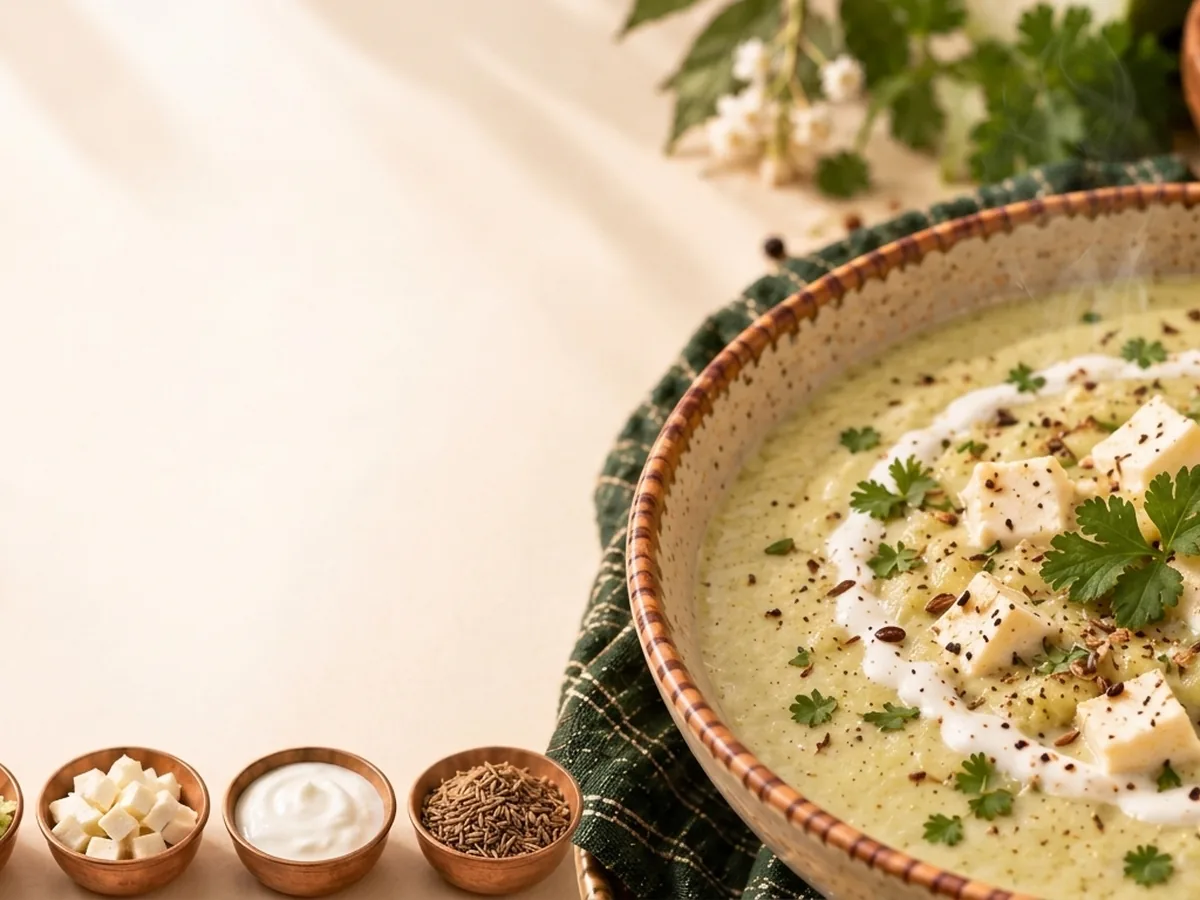 Creamy Lauki-Paneer Soup
