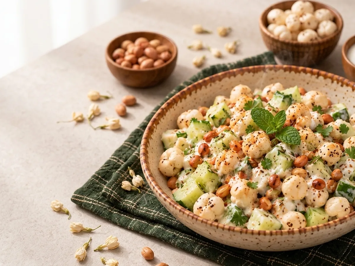 Cucumber-Makhana Bowl