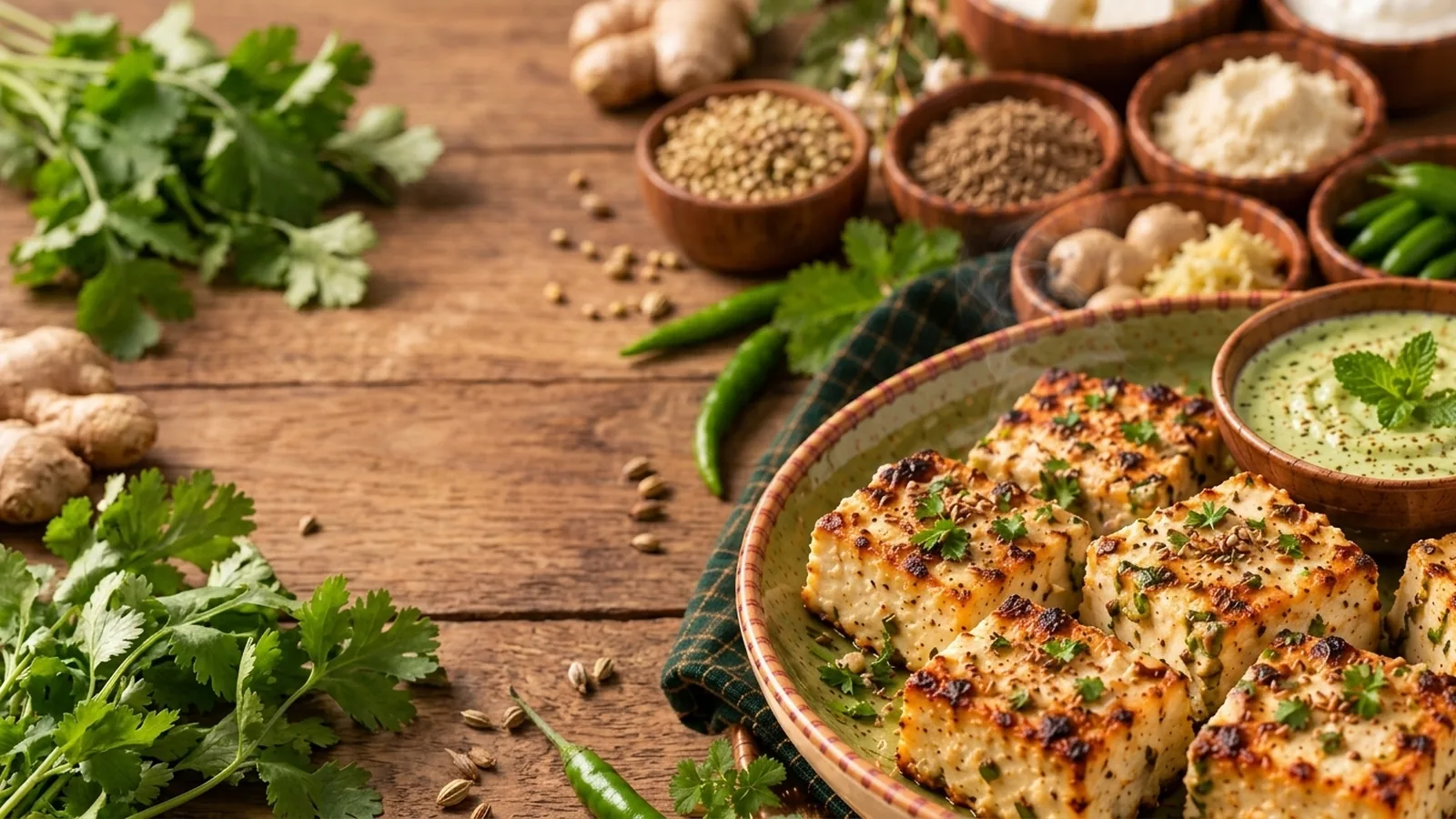 Malai-Ajwain Tawa Paneer Tikka
