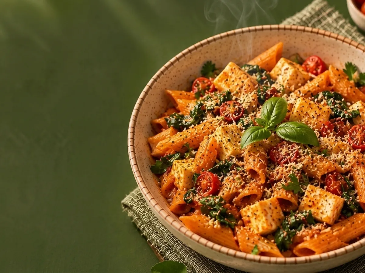 One-Pot Tomato Paneer Pasta