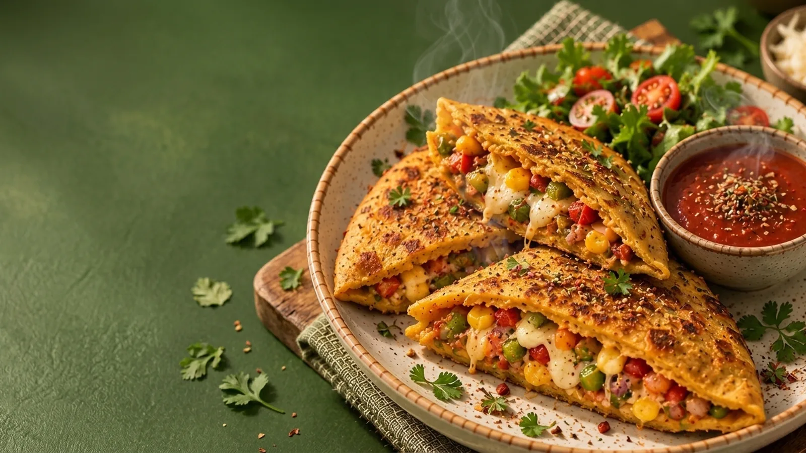 Pizza-Flavoured Besan Pocket