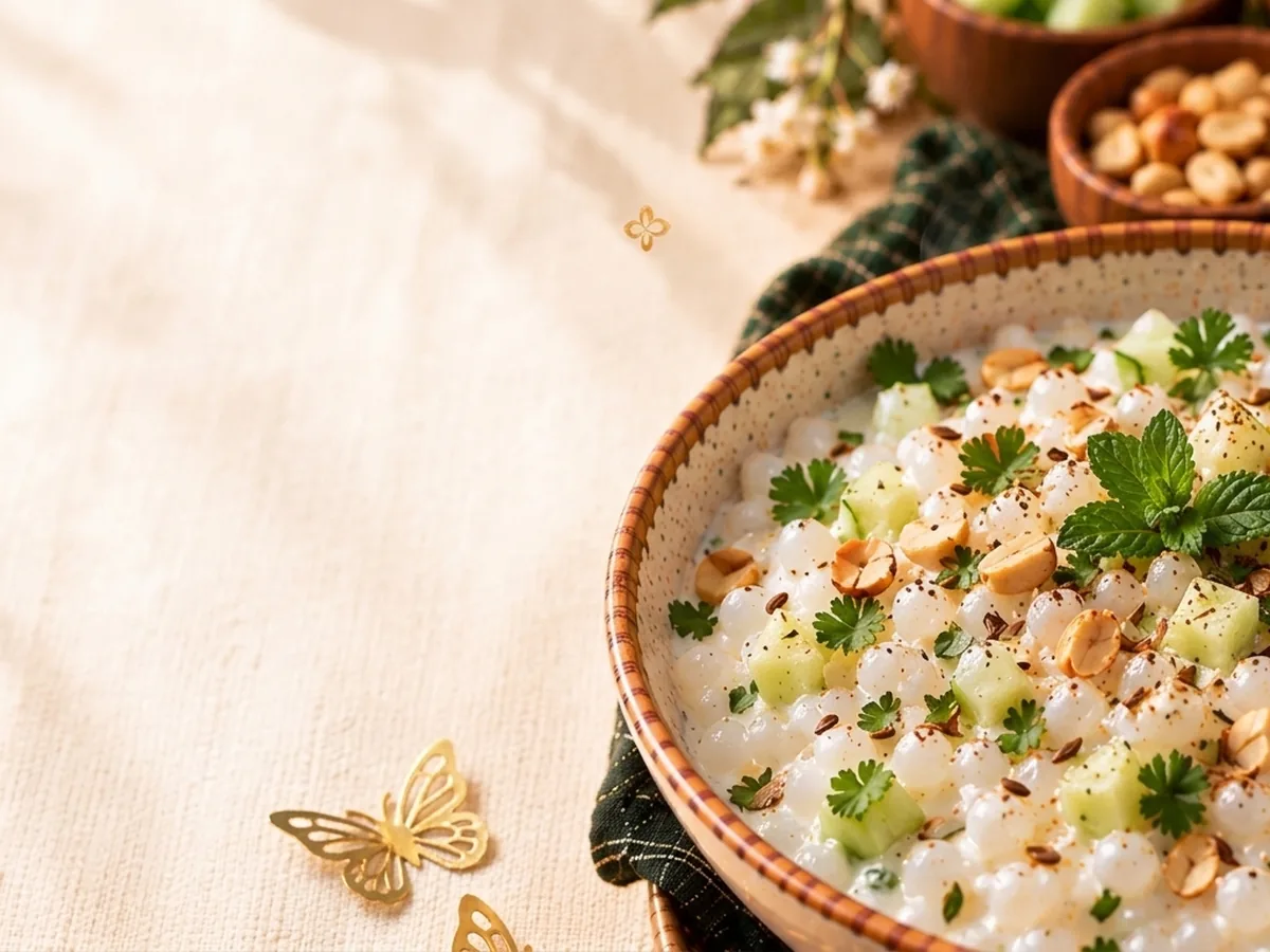 Sabudana-Cucumber Curd Bowl