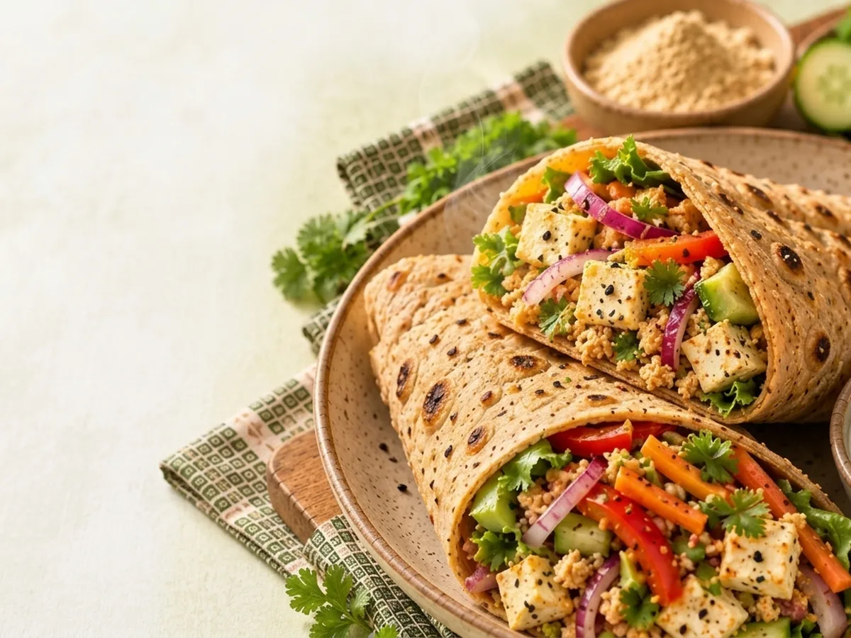 Sattu-Paneer Veg Roti Wrap