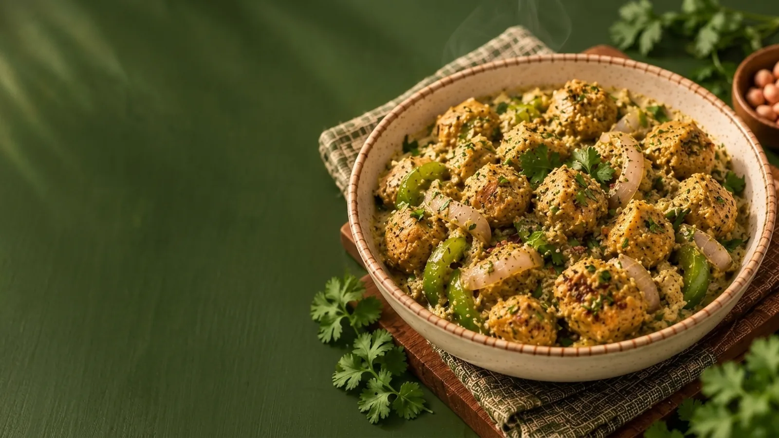 Soya Afghani with Cashew & Peanut Paste