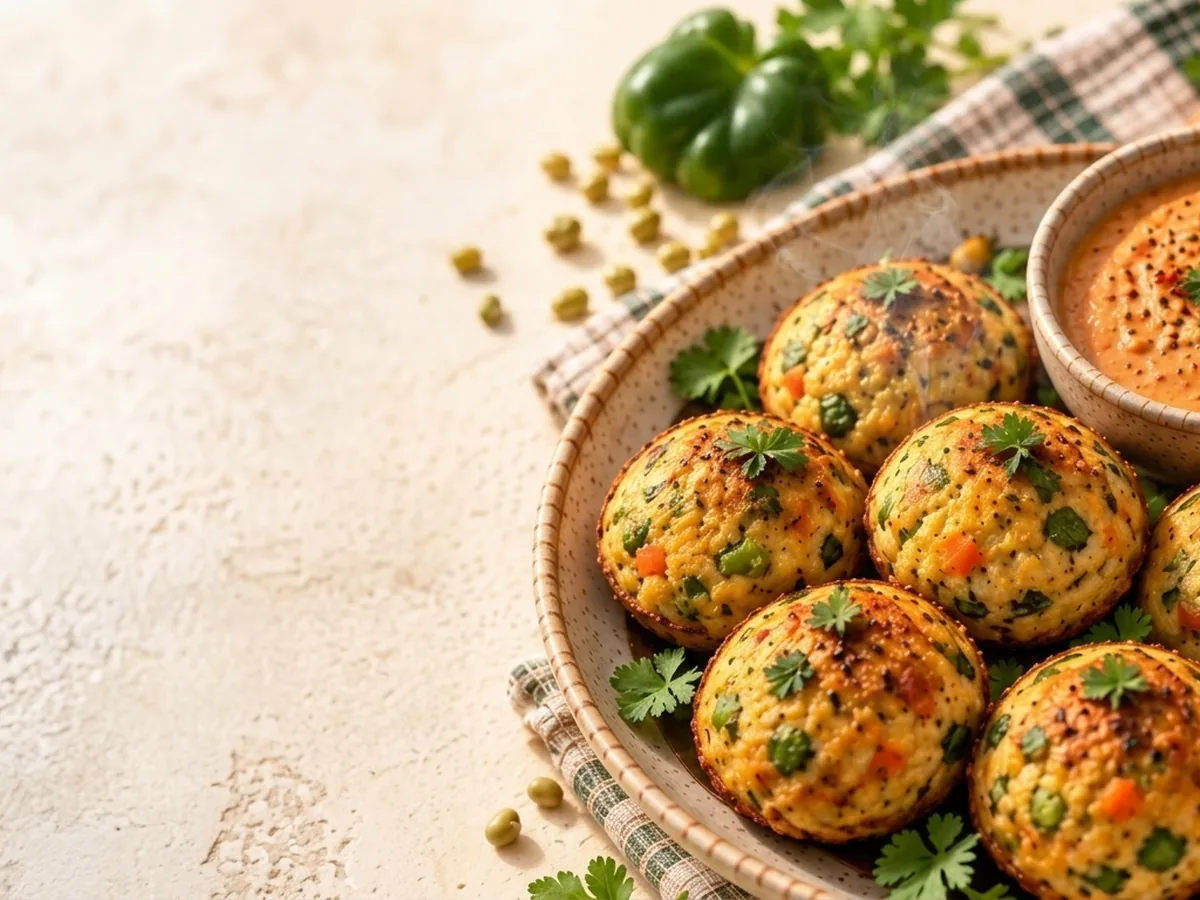 Sprouted Moong Vegetable Appe