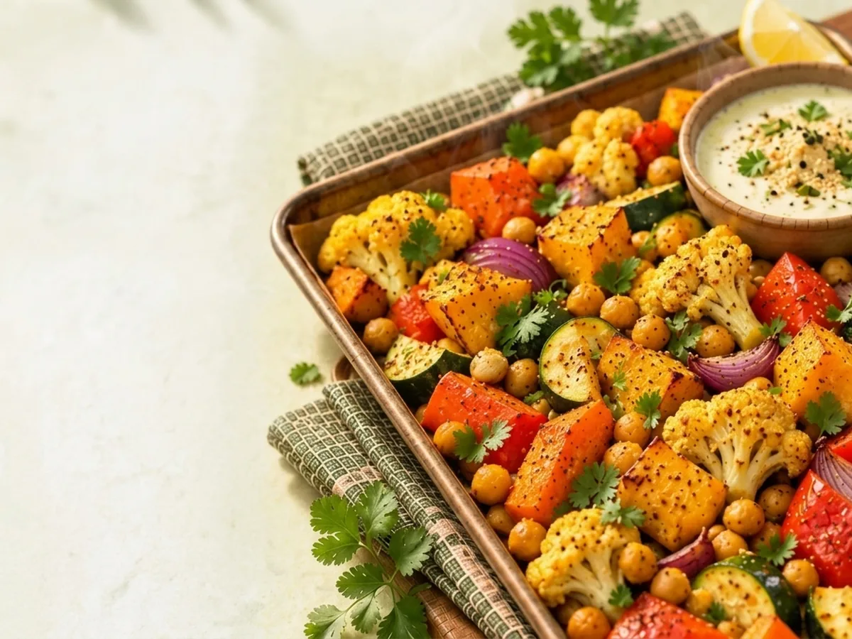 Turmeric Roasted Vegetables & Chickpea Tray