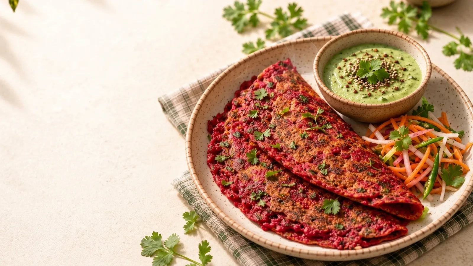 Vibrant Beetroot Chilla with Semolina